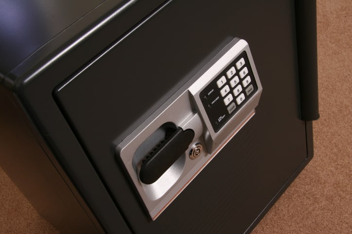 Amazon Basics Steel Security Safe and Lock Box with Electronic Keypad, Secure Documents Storage